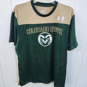 Under Armour  Loose Heat Gear Colorado State Rams T Shirt Size L short sleeve